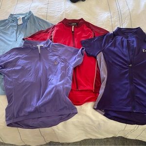 Great set of 4 cycling zip jerseys, small